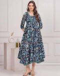 Women Floral Print Anarkali Kurta