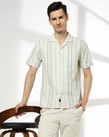 Men Striped Slim Fit Shirt