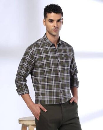 Men Checked Regular Fit Cotton Shirt