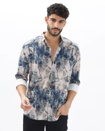Men Abstract Regular Fit Shirt