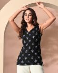 Women Block Print Relaxed Fit Tunic