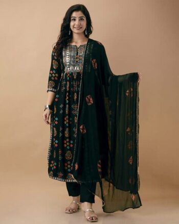Women Embroidered Straight Kurta Set