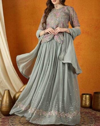 Women Floral Print Flared Lehenga Choli Set with Dupatta