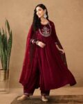 Women Embroidered Straight Kurta Set