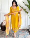 Women Embroidered Straight Kurta Set