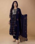 Women Embroidered Straight Kurta Set