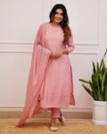 Women Embroidered Straight Kurta Set