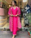 Women Embroidered Straight Kurta Set