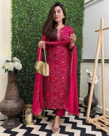 Women Embroidery Straight Kurta Set