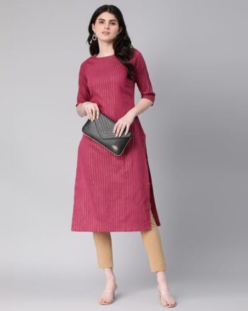 Women Striped Straight Kurta