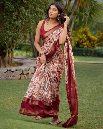 Women Batik Print Saree