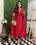 Women Embroidered Flared Kurta Set