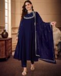 Women Embroidered Straight Kurta Set with Dupatta