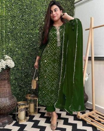 Women Embroidered A-Line Kurta with Palazzos & Dupatta