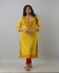 Women Embroidered A-Line Kurta Set