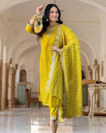 Women Embroidery A-line Kurta Set