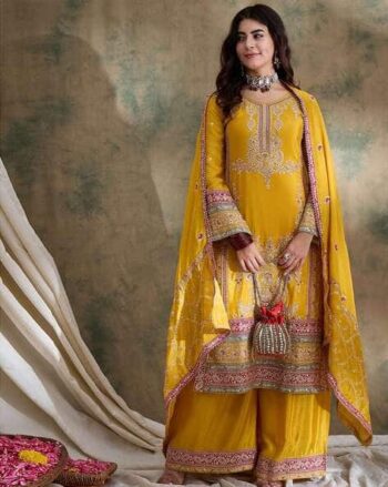Women Embroidered A-Line Kurta & Dupatta Set