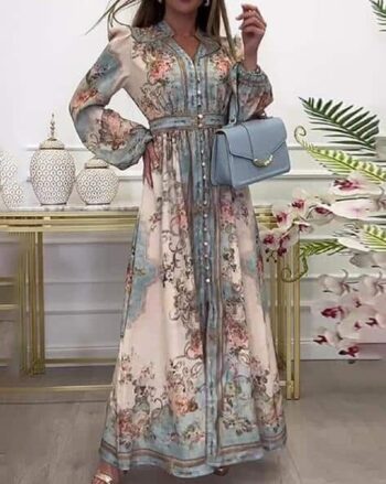 Women Printed Shirt Dress