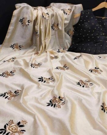 Women Floral Embroidered Saree