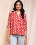 Women Geometric Print V-Neck Tunic
