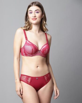 Women Hook & Eye Closure Bra & Panty Set