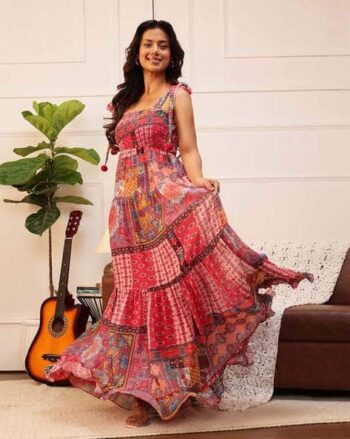 Women Floral Print Fit & Flare Dress