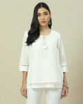 Women Embroidered Cotton Straight Tunic