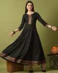 Women Micro Print Anarkali Kurta