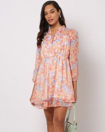 Floral Print Fit & Flare Dress