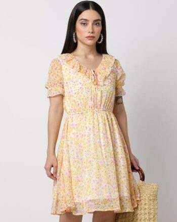 Floral Print Fit & Flare Dress