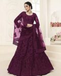 Women Embroidered Flared Lehenga Choli with Dupatta