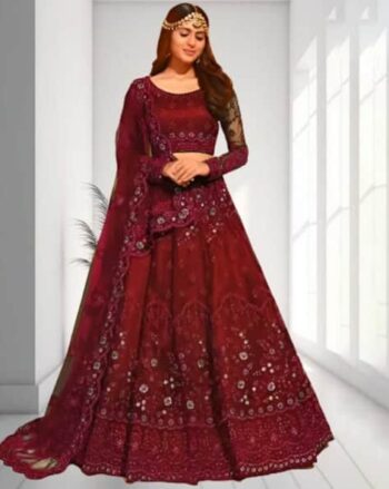 Women Embroidery Lehenga Choli Set with Dupatta