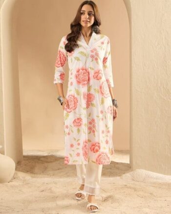 Women Floral Straight Kurta
