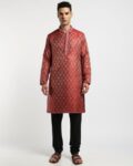 samav_maroon_self-weaved_slim_fit_kurta.jpg