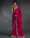 Women Embellished Saree with Scallop-Border