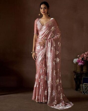 Women Foil Print Saree