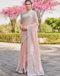 Women Embroidered Georgette Saree