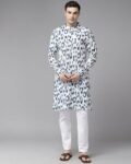 Ikat Print Long Kurta with Insert Pocket