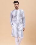 Embroidered Kurta with Mandarin Collar