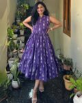 Women Ikat Print Fit & Flare Dress