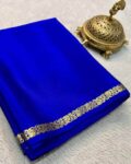 Women Semi Mysore Silk Saree with Zari Border
