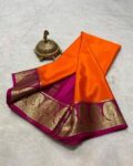 Women Silk Saree with Rich Zari Border Saree