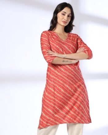Women Striped Straight Kurta