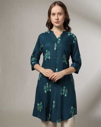 Women Block Print A-Line Kurta