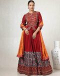 Women Embroidered Lehenga Choli Set with Dupatta