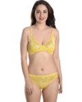 Women Non-Wired Non-Padded Bra with Panties