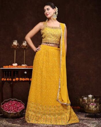 Women Embroidery Lehenga Choli Set with Dupatta