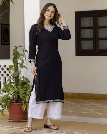 Women Embroidery Straight Kurta