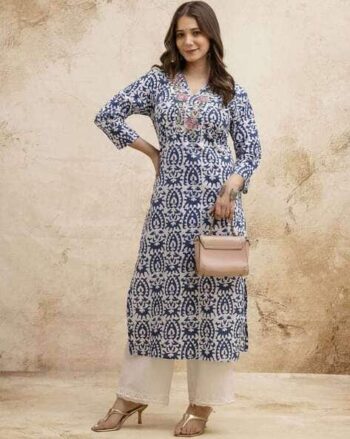 Women Embroidery Straight Kurta