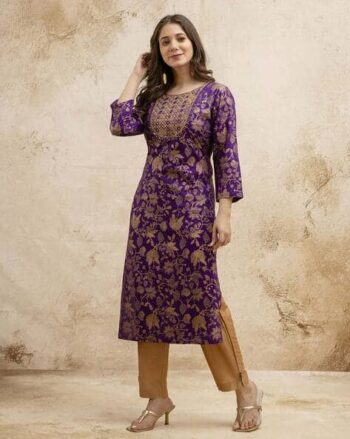 Women Embroidery Straight Kurta